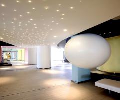 Il particolare design degli interni