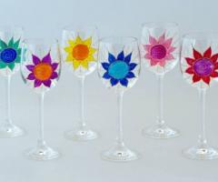 Set bicchieri decorati come regalo di nozze