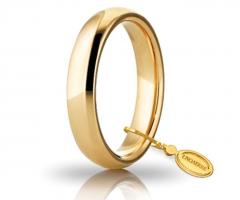 Fede in oro giallo con angolo satinato