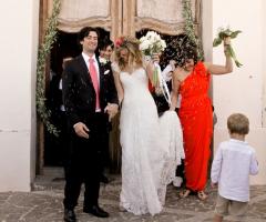 Foto degli sposi all'uscita dalla chiesa realizzata da Marco Ficili