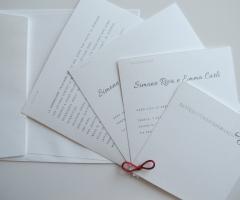 Bomboniere solidali Telethon - Partecipazione con codina bordeaux