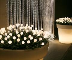 Vasi luminosi per la location di matrimonio