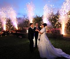 Fuochi d'artificio per gli sposi