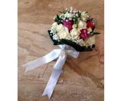 Bouquet rose bianche e fucsia