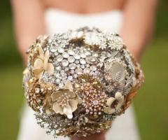 Dettaglio bouquet gioiello de La Fabbrica delle Idee