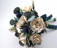 Paper Garden - Bouquet Tartan con carta a mano