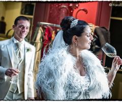 Gli sposi durante il ricevimento