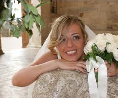 Ritratto sposa con bouquet