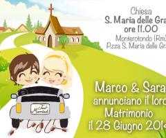 Partecipazione stile fumetto.