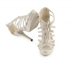 Calzaveste Damonte Marco - Sandalo stile gladiatore con  suola in glitter