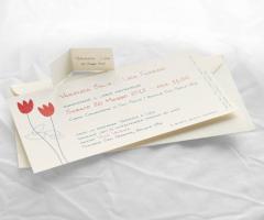 Partecipazione, invito, bigliettino bomboniera cartoncino avorio martellato - Busta avorio martellato - Sweetevents