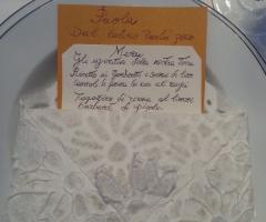 Tiziana Raciti - Menù personale con segnaposto e origine del nome