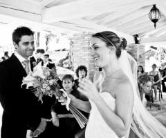 Foto della sposa con il bouquet