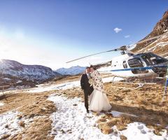 Sposi in elicottero a 2200mt - Claudia Cala Photography