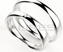 Fedi Puntovita in oro bianco con brillante - Aures La Bottega dell'Orafo