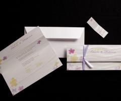 Partecipazioni e inviti con fiorellini disegnati - Modello Magnolia