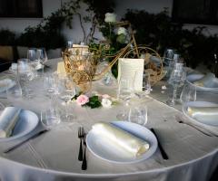 Mise en place romantica per il matrimonio