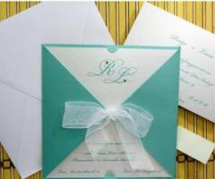 Partecipazioni di nozze sui toni del celeste