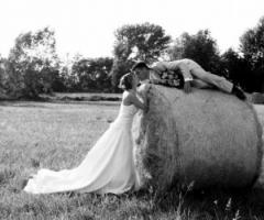 Fotografia degli sposi alla location di matrimonio