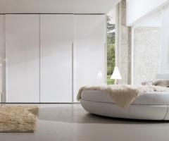 Letto rotondo in pelle