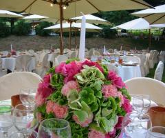 Cena Piano delle Rose con ortensie - Tenuta Le Chiuse di Reopasto