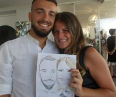 Caricatura ospiti matrimonio Salerno