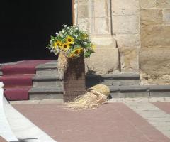 Decorazione con girasoli per il matrimonio