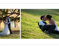 Collage di foto degli sposi