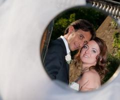 Foto riflessa degli sposi