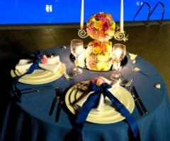 Apparecchiatura per il tavolo degli sposi