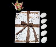 Tipografia Pontoni - Partecipazione di nozze intagliata