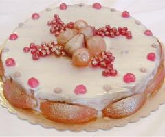 Cassata siciliana per ricevimento di matrimonio realizzata a Siracusa