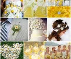 Matrimonio campestre in giallo e bianco