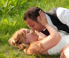 Fotografia degli sposi dopo la cerimonia di nozze