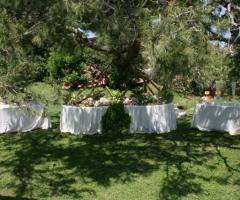 Tavoli per l'antipasto di nozze