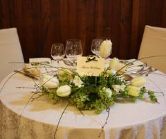 Mise en place tavolo sposi