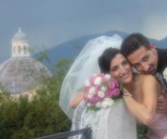 Ritratto sposi con sfondo panoramico