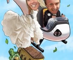 Caricatura digitale eseguita sul momento