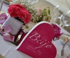 Segnatavolo a forma di cuore