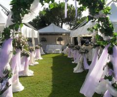 allestimento in giardino