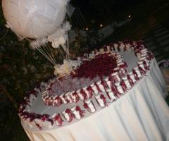 Tavolo delle bomboniere di matrimonio