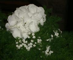 Composizione rose bianche