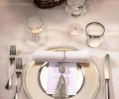 Posto tavola per il ricevimento di matrimonio