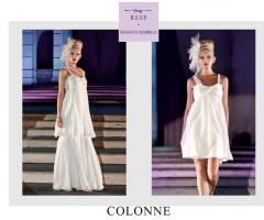 Abito da sposa a sottoveste morbido - Modello Colonne