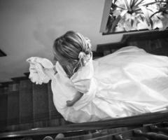 Fotografia della sposa durante il ricevimento di matrimonio