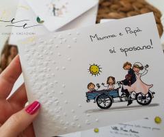 Partecipazioni matrimonio divertente con bambini