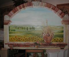Dipinto Trompe l'Oeil per il tableau de mariage