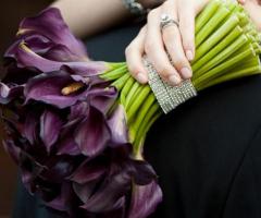 Bouquet di calle viola per la sposa - Fiorista Mariangela