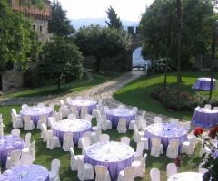 Allestimento del matrimonio in giardino