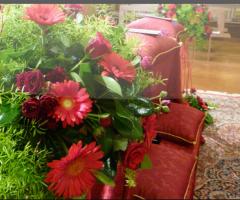 Gerbere rosse per addobbo in chiesa